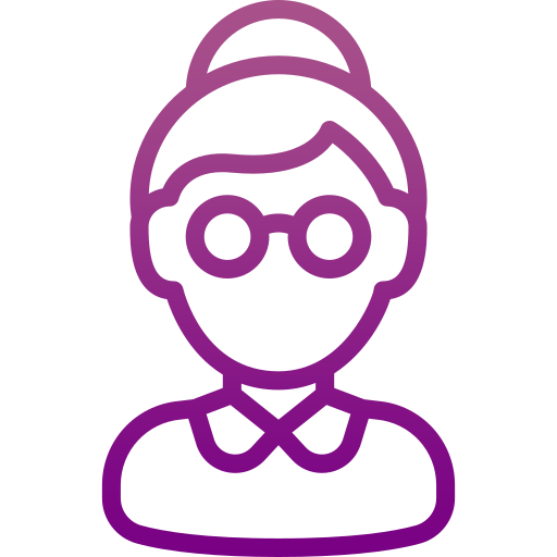 a purple line art of a woman